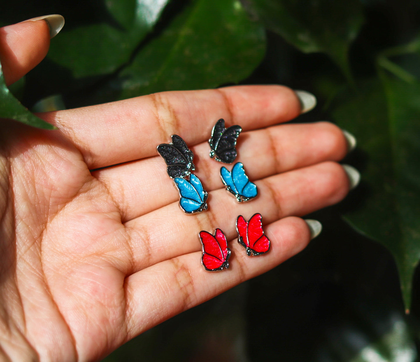 Colourful Butterfly Studs