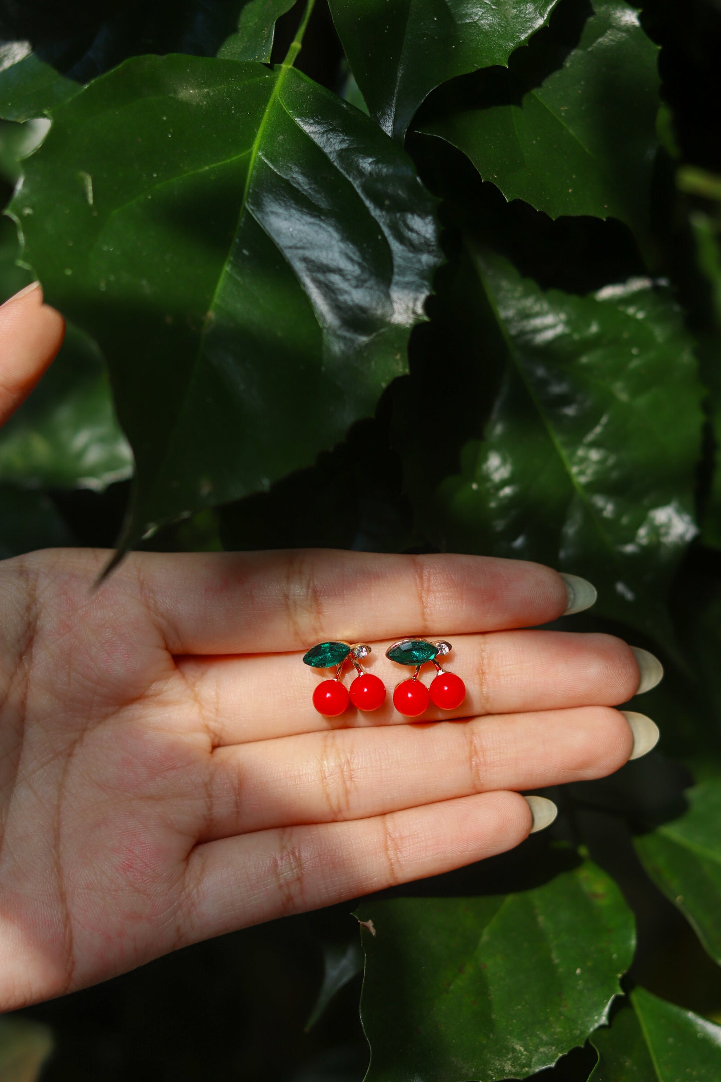 cherry charm studs